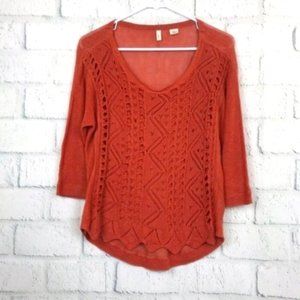 Anthropologie Size Moth XS Blouse Orange Blouse